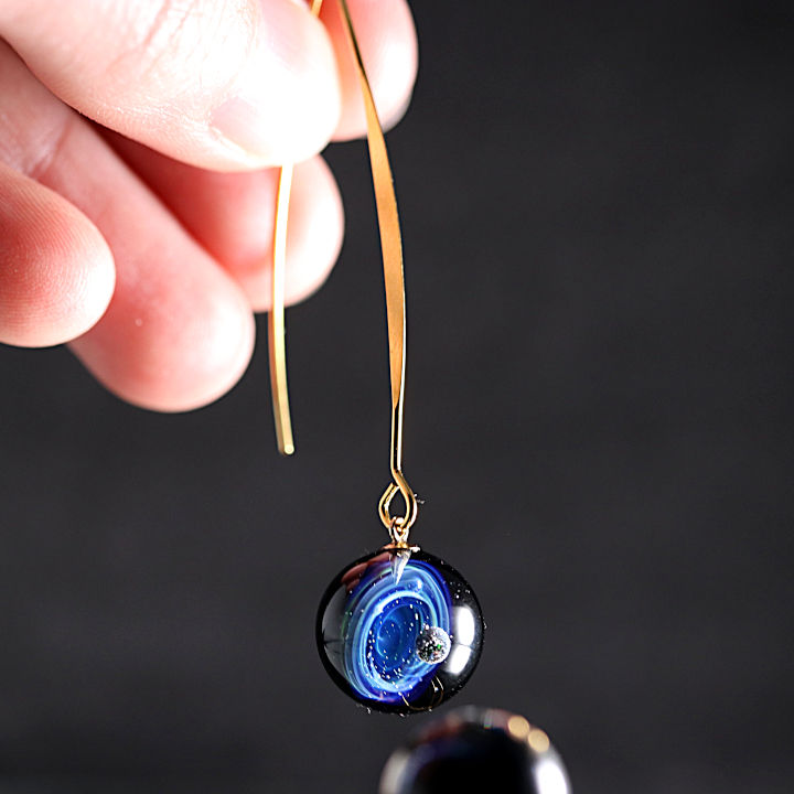 Thumbnail: boucles d'oreilles voie lactée