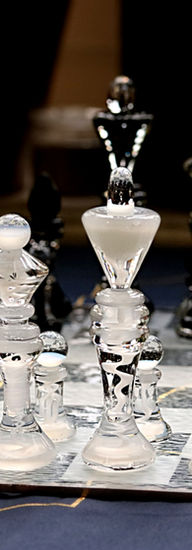 jeux d'échec en verre