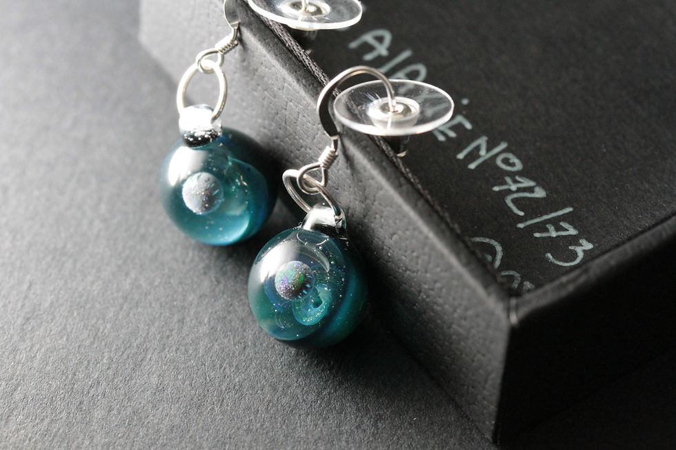 Boucles d'oreilles rondes turquoise
