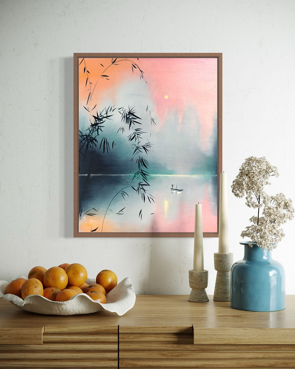 Thumbnail: pink seacape painting