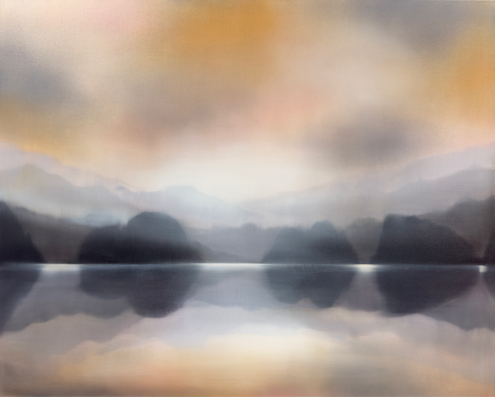 Thumbnail: neutral seascape abstract landscape paining