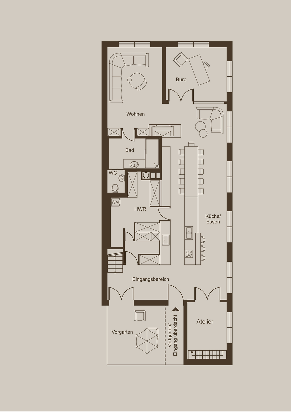 Grundriss the loft studios Studio