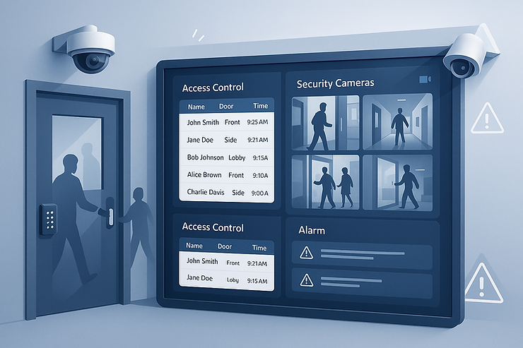 How Access Control Integrates With Security Cameras & Alarms