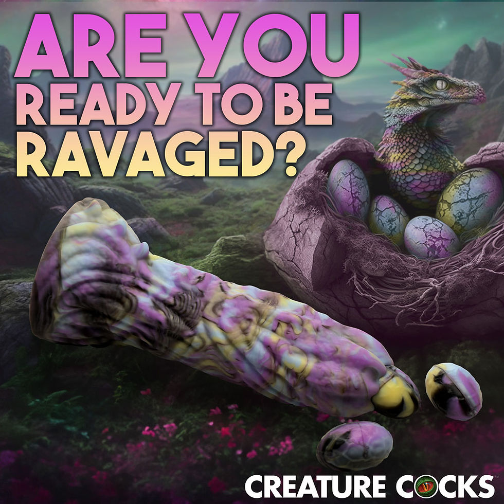 Thumbnail: Creature Cocks Dragon Spawn - Multi-Coloured 18.5 cm Ovipositor Fantasy Dildo