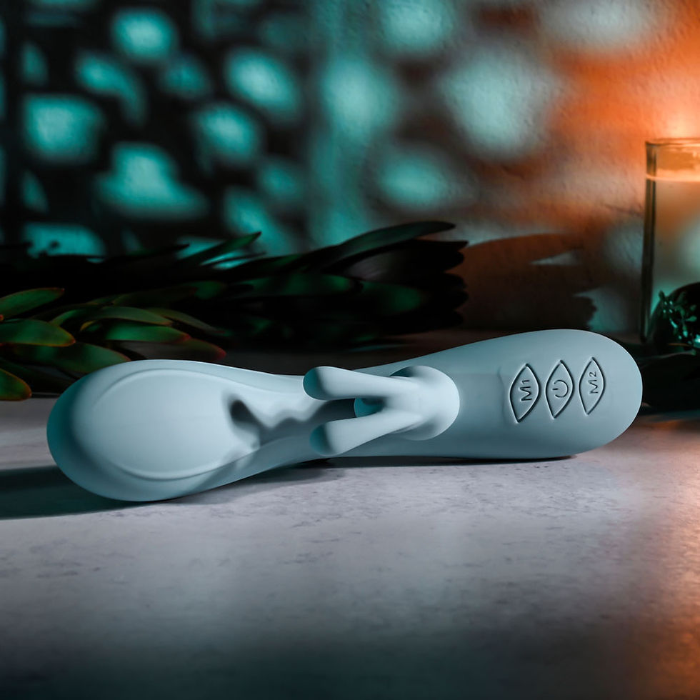 Thumbnail: Evolved BOSS BUNNY - Baby Blue 20.1 cm USB Rechargeable Rabbit Vibrator