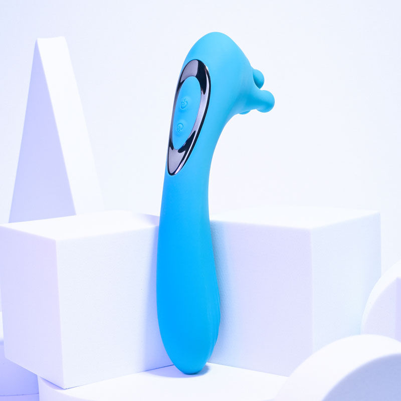 Thumbnail: Evolved HEADS OR TAILS - Blue 19.3 cm USB Rechargeable Dual Ended Massager