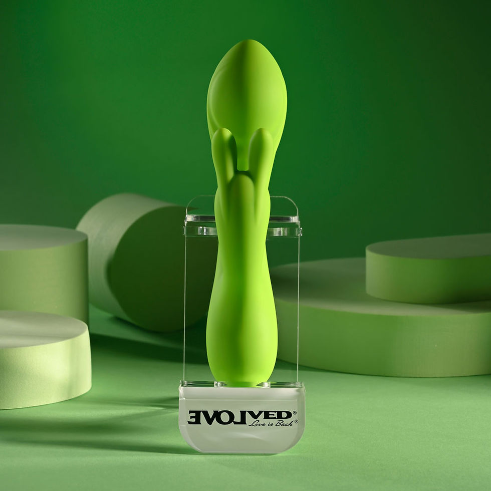 Thumbnail: Evolved BRAT BUNNY - Green 16.2 cm USB Rechargeable Rabbit Vibrator