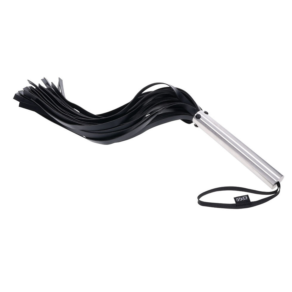 Thumbnail: EDGE Flogger - Black Flogger Whip with Metal Handle