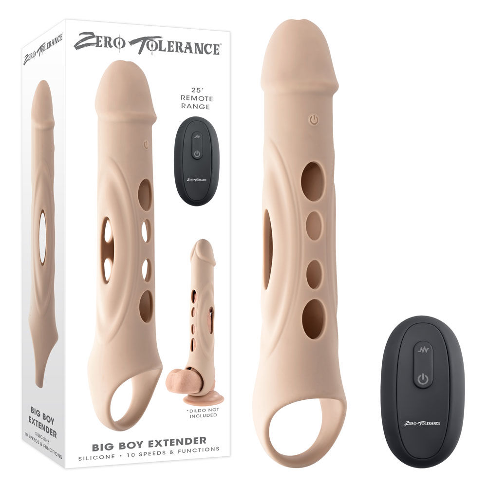 Zero Tolerance BIG BOY EXTENDER - Light - USB Rechargeable Vibrating Penis E...