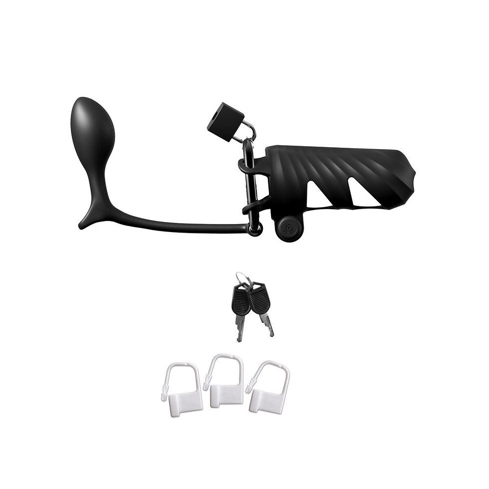 Thumbnail: Fantasy C-Ringz Remote-Controlled Vibrating Cock Blocker with Ass-Gasm Plug -...