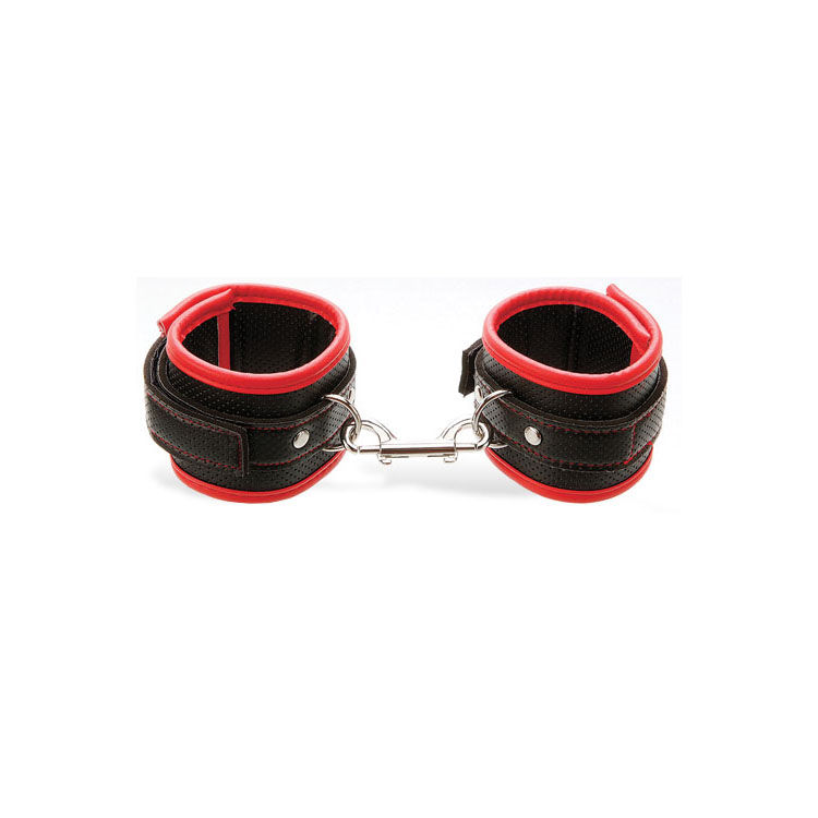 Thumbnail: Adam & Eve SCARLET COUTURE BONDAGE CUFFS - Black/Red Restraints
