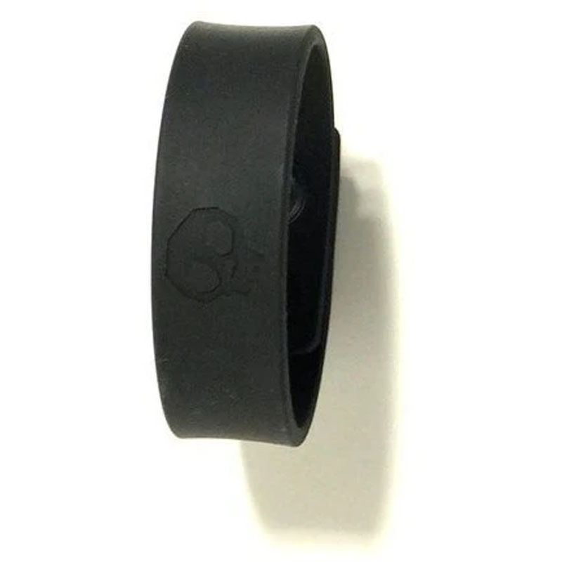 Thumbnail: Boneyard Silicone Cock Strap Black - Black 3-Snap Adjustable Cock Ring