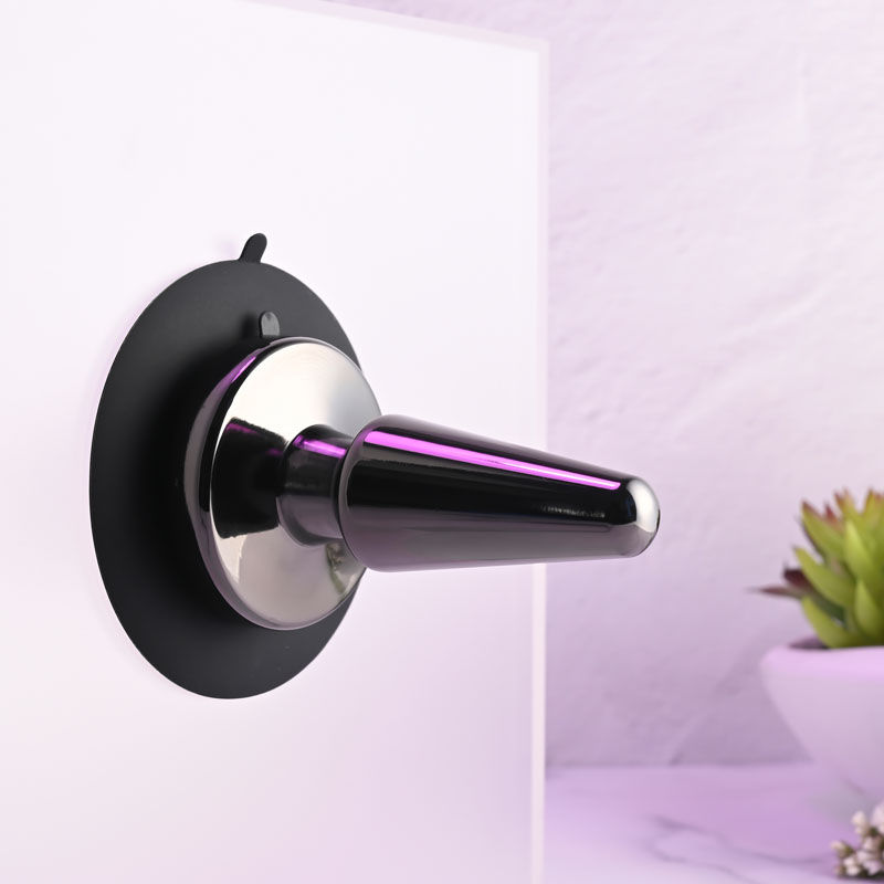 Thumbnail: Evolved BEGINNER METAL PLUG - Black Chrome 11.2 cm USB Rechargeable Vibrating...