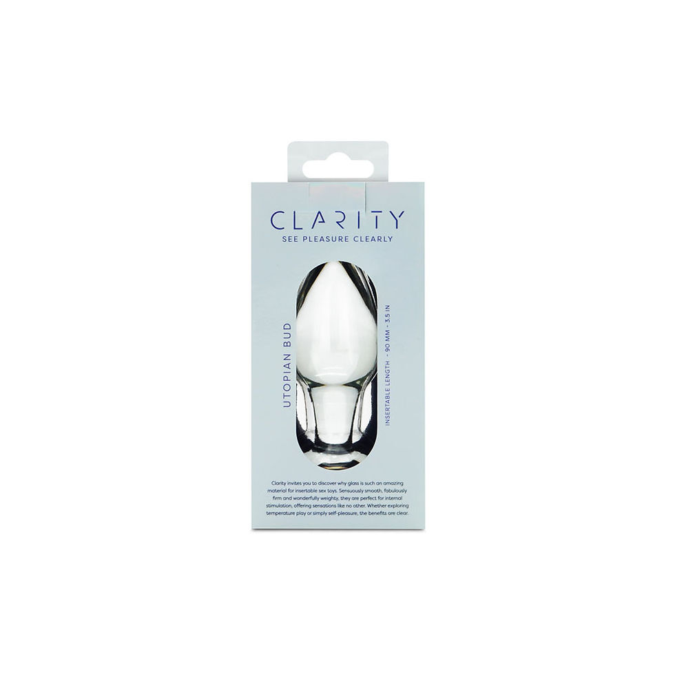 Thumbnail: Clarity - Utopian Bud - Clear 8.9 cm Glass Butt Plug