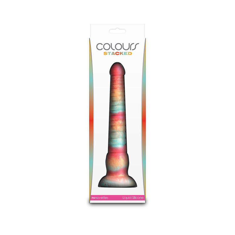 Thumbnail: Colours Stacked - 9'' Dildo - Red/Gold - Red/Gold 23 cm Fantasy Dildo