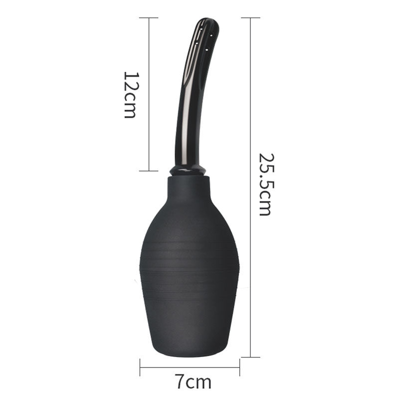 Thumbnail: Bondage Fetish Deluxe Douche - Black Unisex Curved Douche - 310 ml capacity