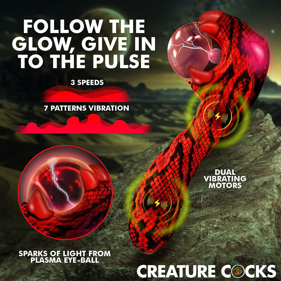 Thumbnail: Creature Cocks Cobra -  18.5 cm USB Rechargeable Fantasy Vibrator with Plasma...