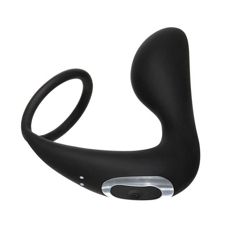 Thumbnail: Adam & Eve Adam's Rechargeable Prostate Pleaser & C-Ring - Black USB Recharge...
