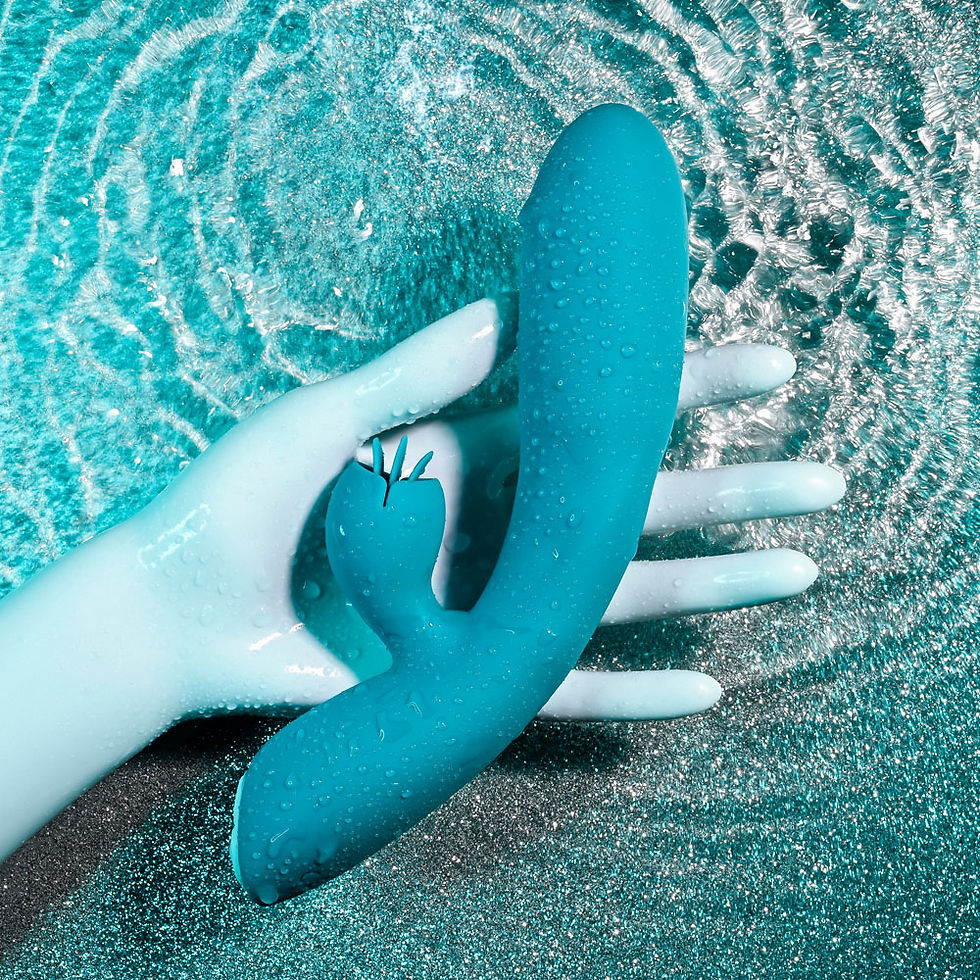 Thumbnail: Evolved FIERCE FLICKER - Blue 19.5 cm USB Rechargeable Rabbit Flicker Vibrator