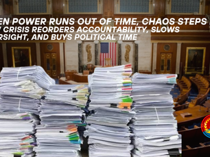When Power Runs Out of Time, Chaos Steps In
How Crisis Reorders Accountability, Slows Oversight, and Buys Political Time