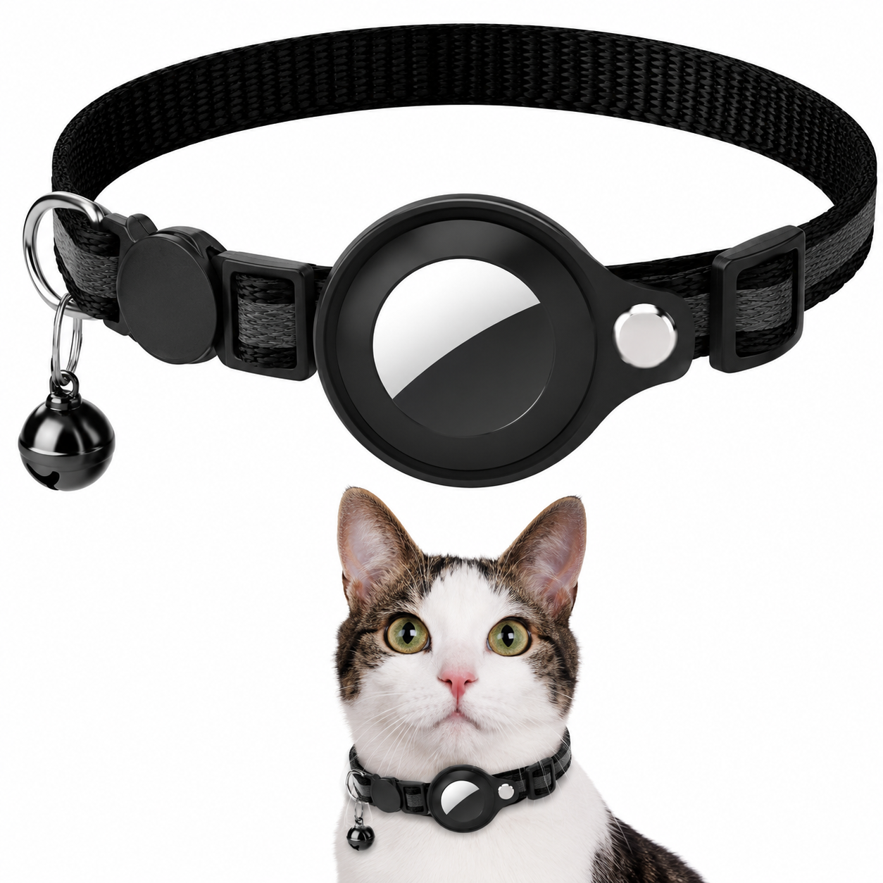 Collar Waterproof Cat Bell Collar Pet Air Tag Case