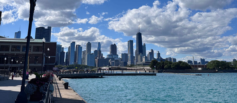 Vue sur la skyline de Chicago depuis le Navy Pier