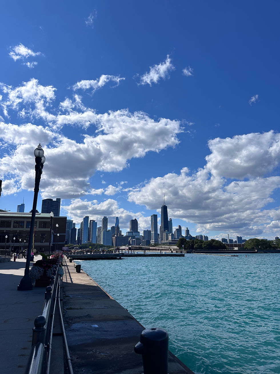 Vue sur la skyline de Chicago depuis le Navy Pier