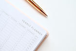 calendar schedule and pen