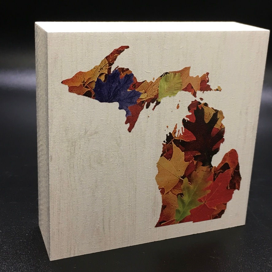 Michigan Fall Art Block