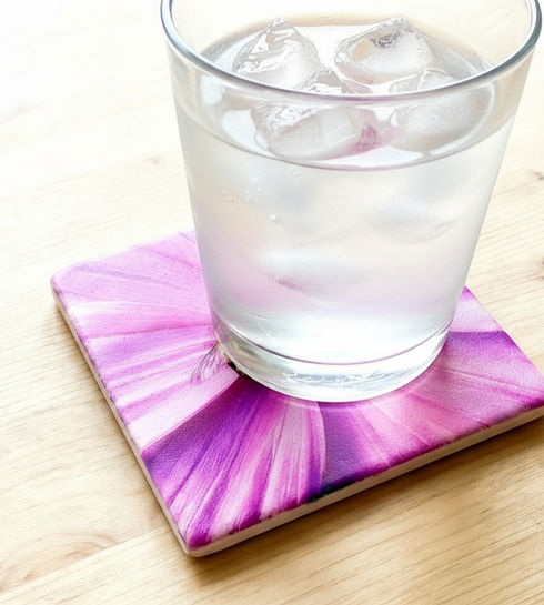 Drink on Flower coaster