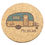 Thumbnail: Camper in Color "Your State" Cork Trivet or Coaster