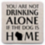 Thumbnail: You Are Not Drinking Alone if the Dog or Cat is Home Wisconsin Magnet OR Coaster