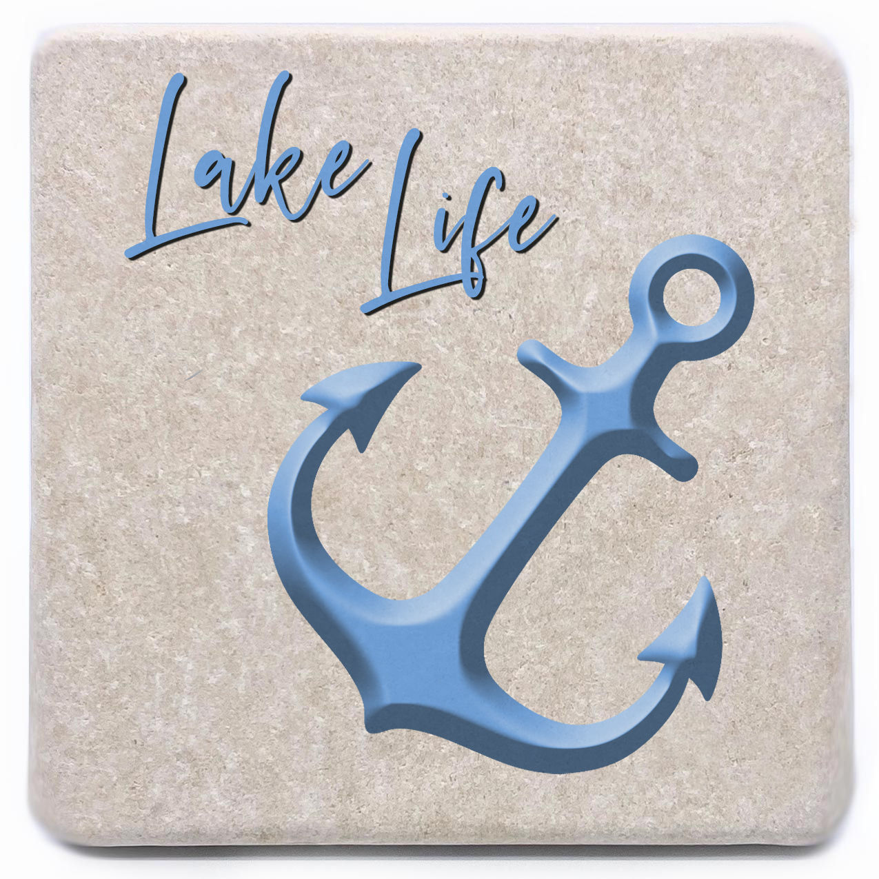 Lake Life Anchor Coaster "Add Your Lake Name"