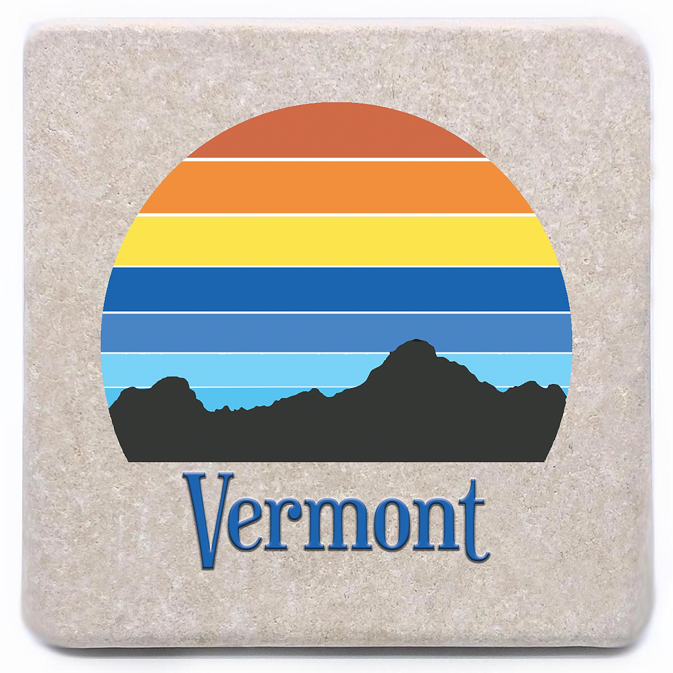 Thumbnail: Mt. Mansfield Vermont Retro Sunrise Mountains Magnet OR Coaster