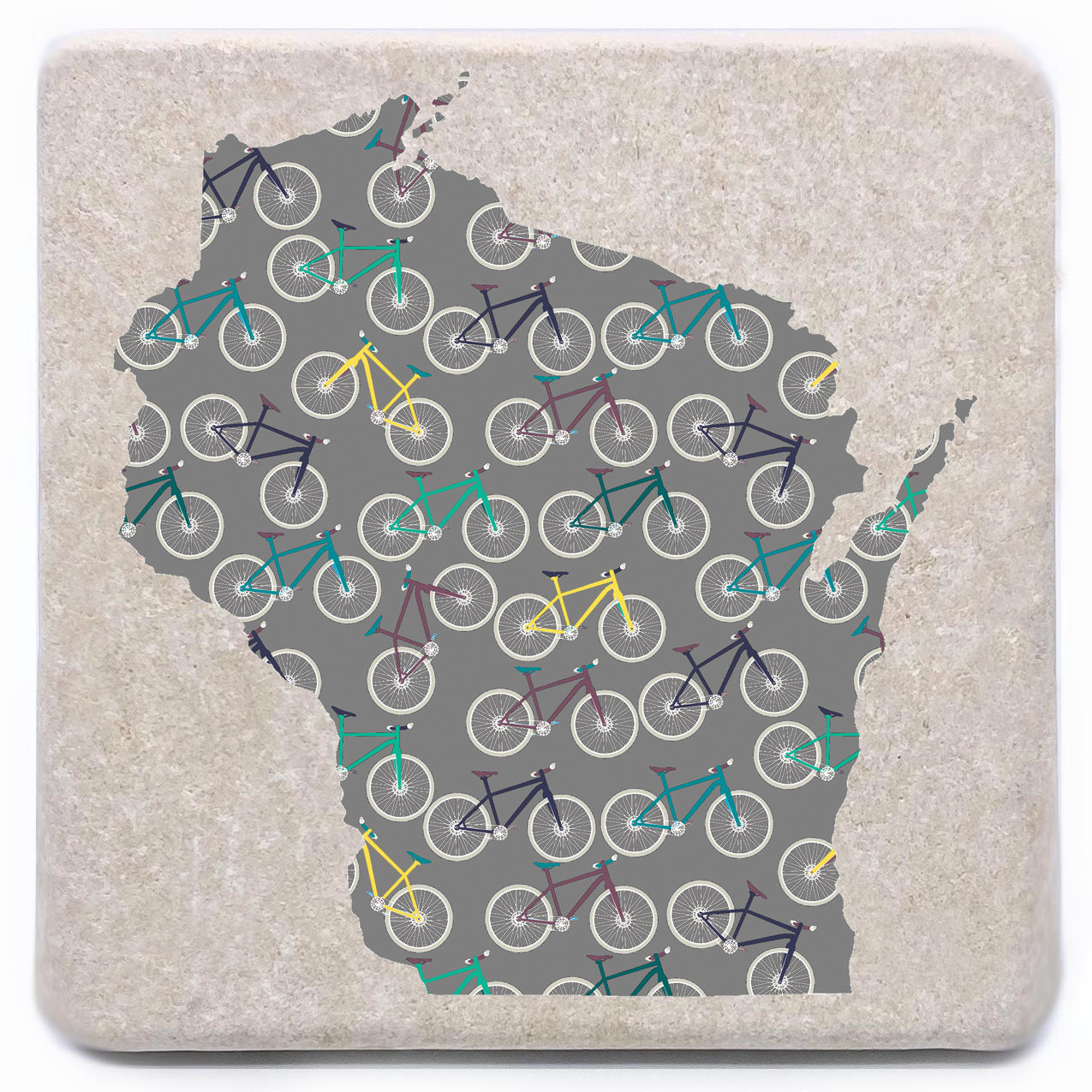 Bike Pattern Wisconsin Coaster