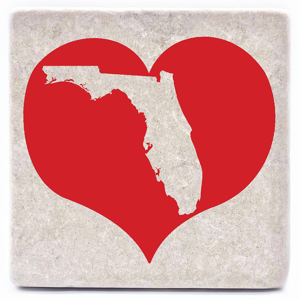 Red Heart Florida Silhouette Coaster