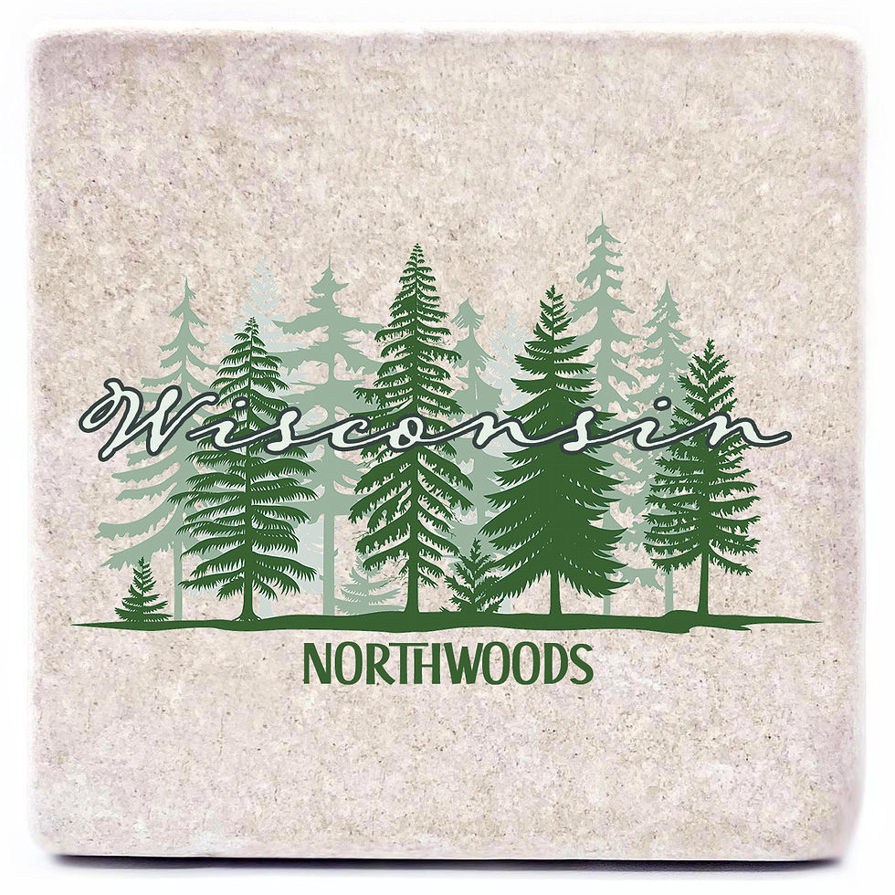 Thumbnail: Wisconsin Pine Trees in Color Coaster