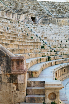 Le théâtre sud de la cité de Jérash en Jordanie