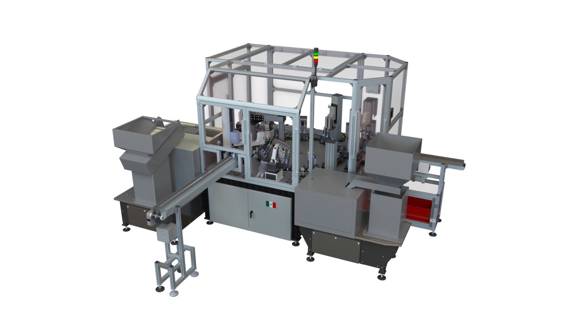 Diseño 3D de máquina automatizada