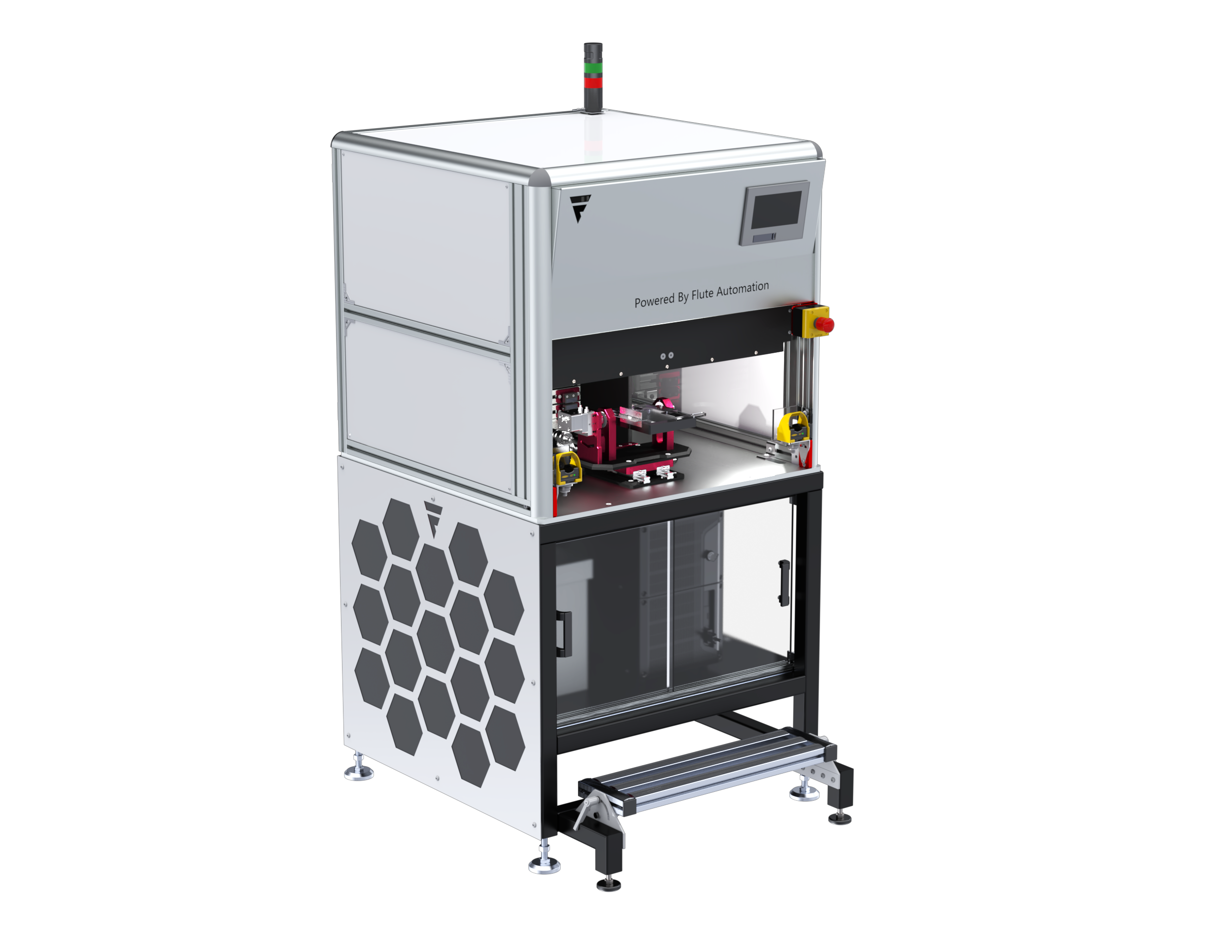 Diseño 3D de máquina semiautomatizada