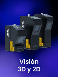 Sistema de visión 3D para automatización industrial, ideal para inspección, posicionamiento y control de calidad.