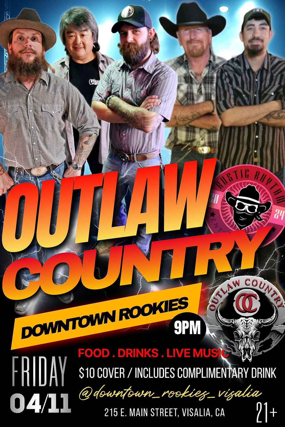 Outlaw Country at Rookies Downtown Visalia