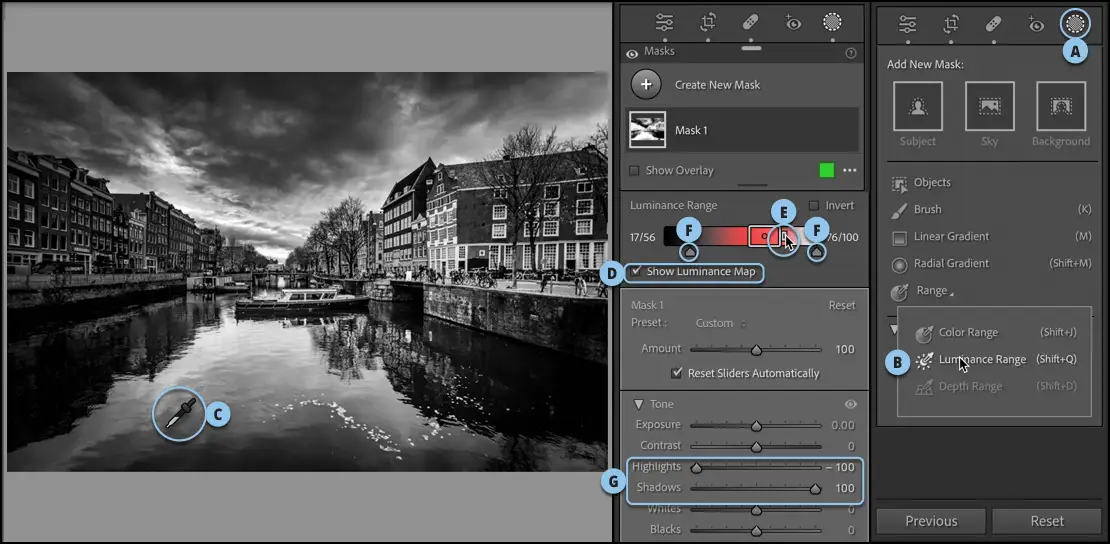 דוגמא זו מציגה את השלבים להשגת תוצאה דרמטית