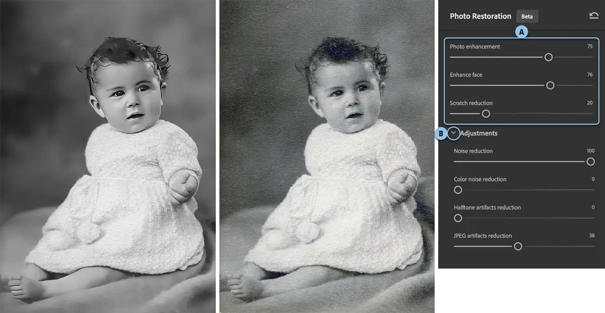 דוגמא זו מציגה את תמונת המקור והתוצאה לאחר השלבים המתוארים