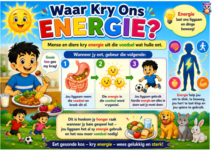 Thumbnail: Graad 4 Natuurwetenskappe: Energie en Energie-oordrag (A3 Landskap Plakaatboekie