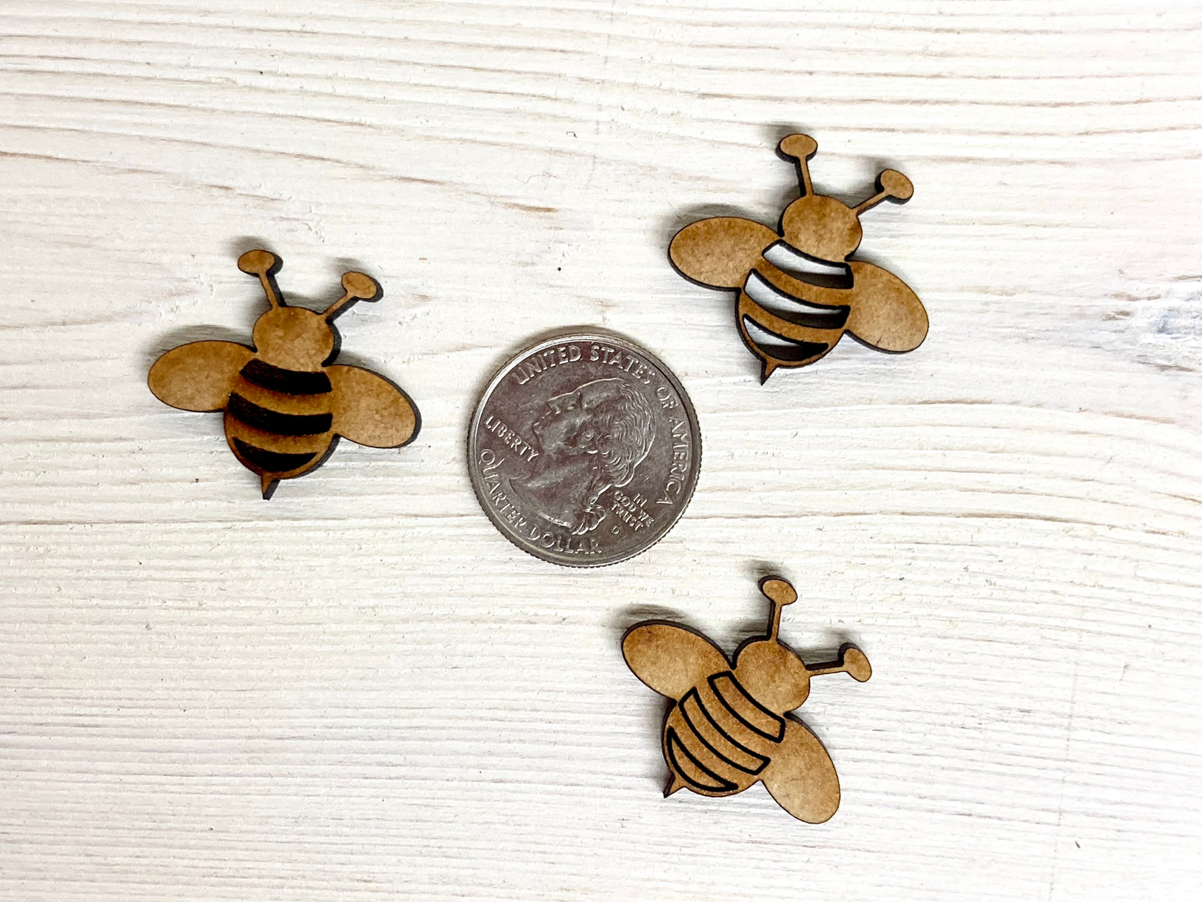 wooden bee embellishments