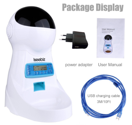 Thumbnail: Iseebiz 3L Automatic Pet Food Feeder Voice Recording / LCD Screen