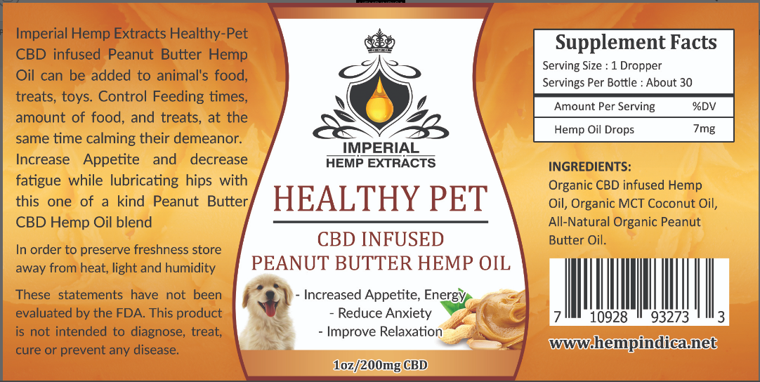 CBD Infused Peanut Butter Hemp Oil