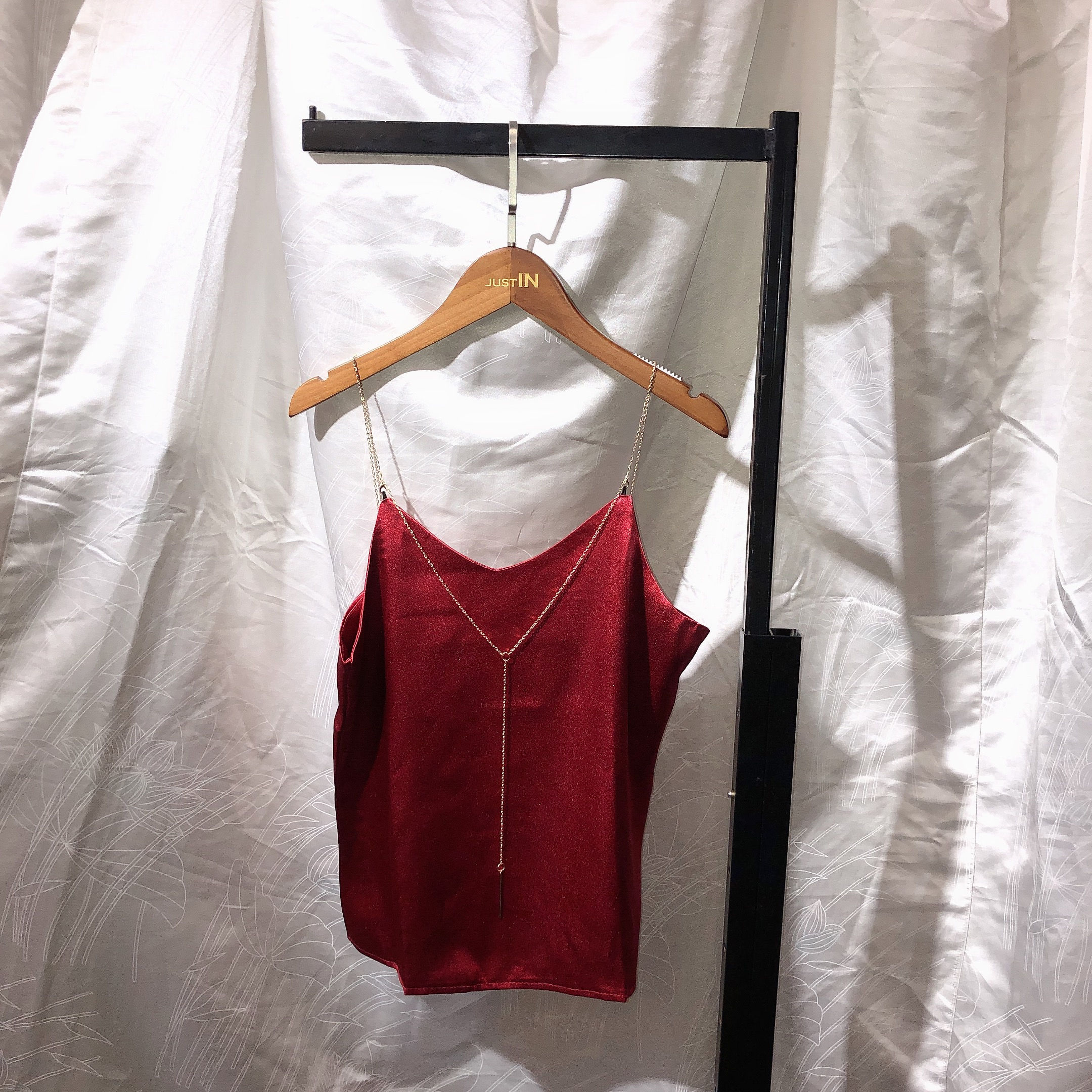 Satin Singlet With Chain