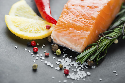 Lachs und Gewürze